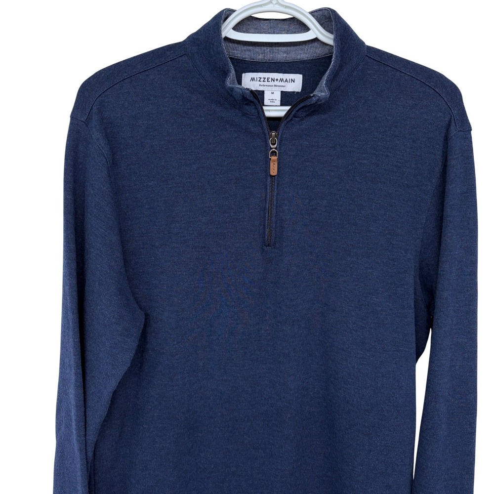 Mizzen + Main 1/4 Zip Pullover Medium Mens Stanton Performance Sweater Golf